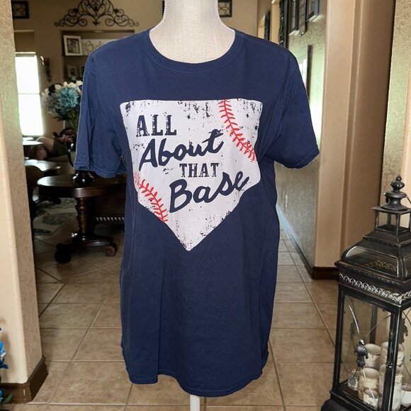"All About That Base" Baseball T-Shirt*Ruby's Rubbish - Picture 2 of 6